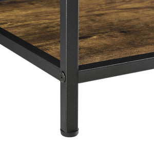 Beistelltisch Bjuv 45x39x49cm Dunkler Holzton en.casa
