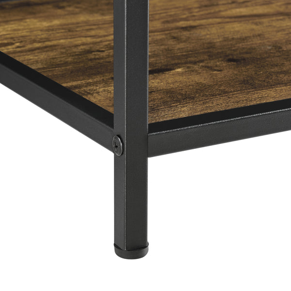 Beistelltisch Bjuv 45x39x49cm Dunkler Holzton en.casa