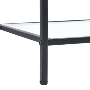 Beistelltisch Mariefred 55x40x40cm mit Ablage Dunkler Holzton [en.casa]