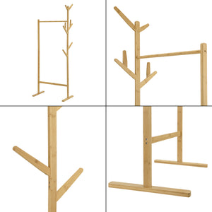 Bambus Garderobenständer Nordreisa 65x40x170cm [en.casa]