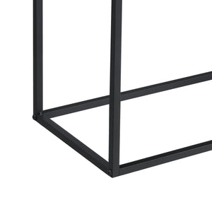 Sideboard Motala mit Ablage und Schranktüren Schwarz [en.casa]