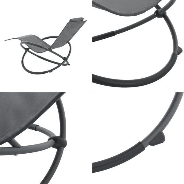 Schaukelliege Pulsano 150 kg Dunkelgrau [en.casa]