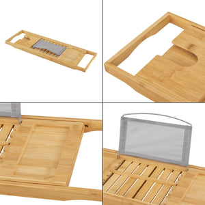 Badewannenablage Orivesi Bambus ausziehbar 70 - 105,5 cm [en.casa]