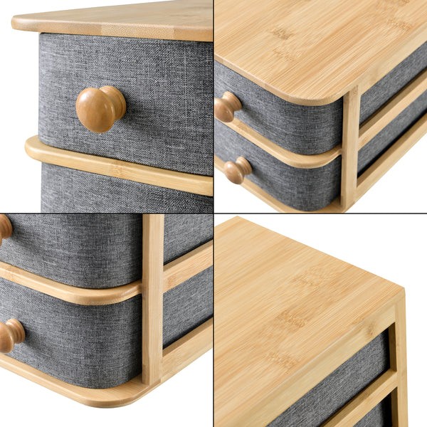 Schreibtischorganisator Arsivik mit 2 Schubladen [en.casa]