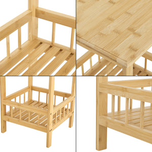 Standregal Pyhäjärvi Bambus 79x33x33 cm Natur [en.casa]