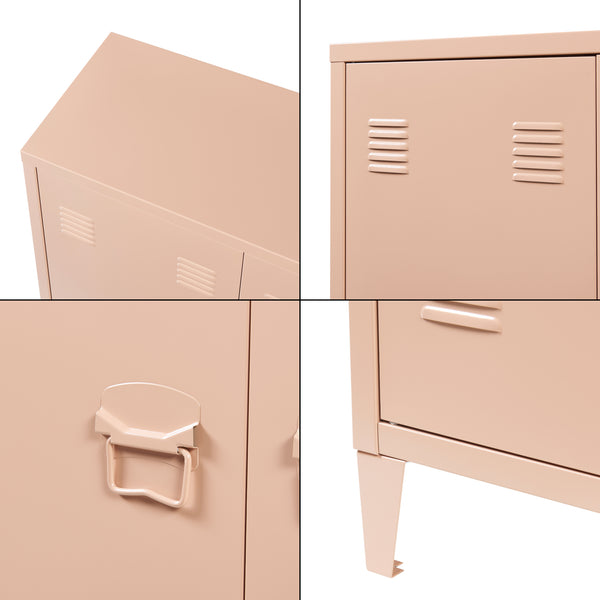 Metallschrank Oripää - 90x80x33cm - Hellbraun