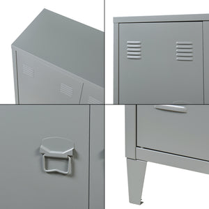 Metallschrank Oripää - 90x80x33cm - Dunkelgrau