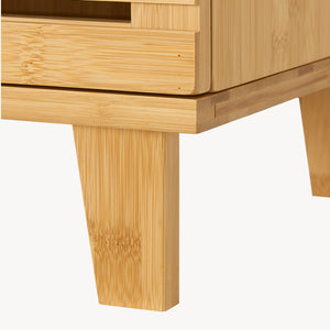 Waschbeckenunterschrank Iveland 60x40x30cm Bambus [en.casa]