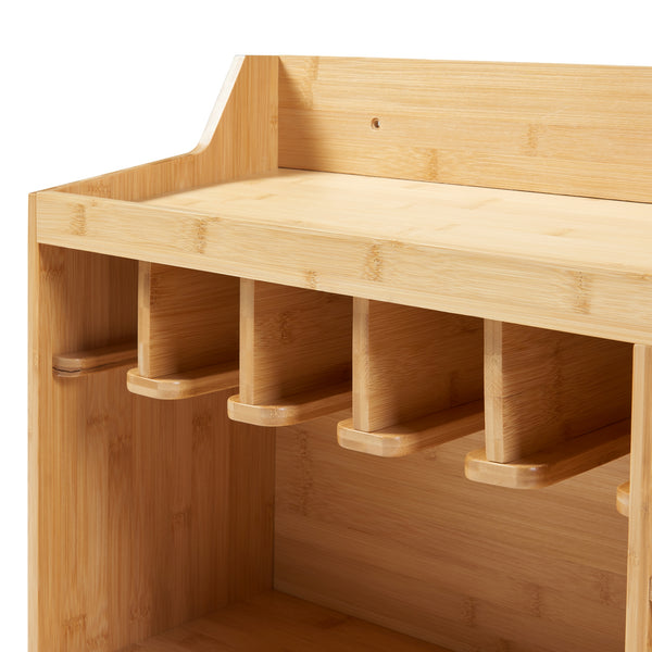 Werkzeug-Organizer Gjemnes 86x25x45 cm Bambus [en.casa]