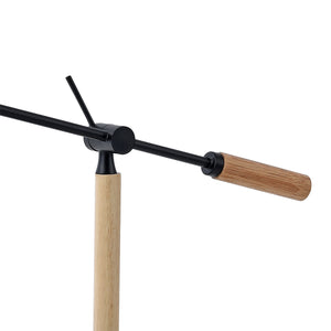Tischleuchte Watford Schwarz / Holzfarben [lux.pro]
