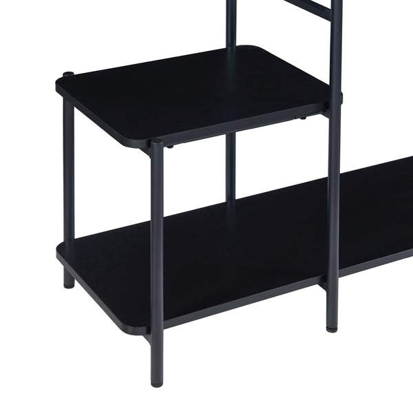 Garderobenständer Bø 150x100x34cm Schwarz [en.casa]