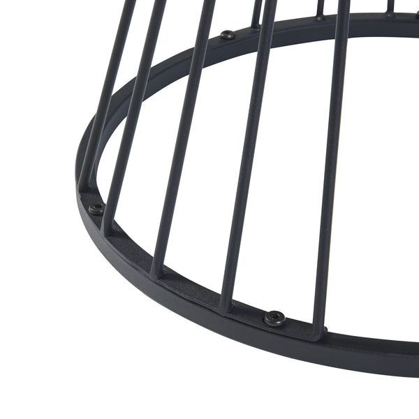 Beistelltisch Fossbergom Schwarz/Eiche-Optik [en.casa]