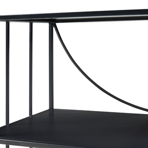 Konsolentisch Baarn 65,5x70x32 cm Schwarz [en.casa]