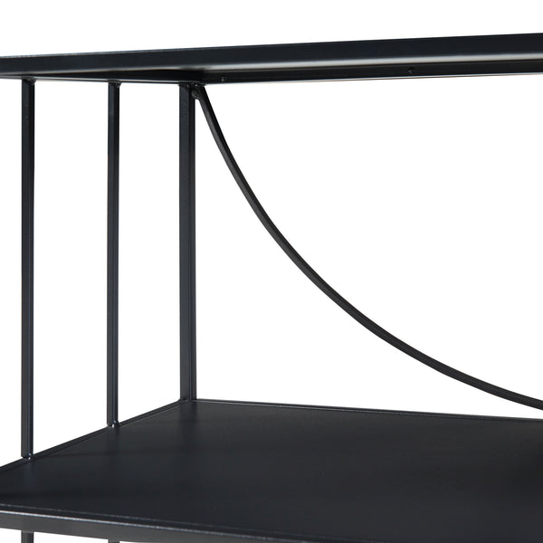 Konsolentisch Baarn 65,5x70x32 cm Schwarz [en.casa]