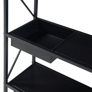 Pflanzenregal Berkelland Metall Schwarz [en.casa]