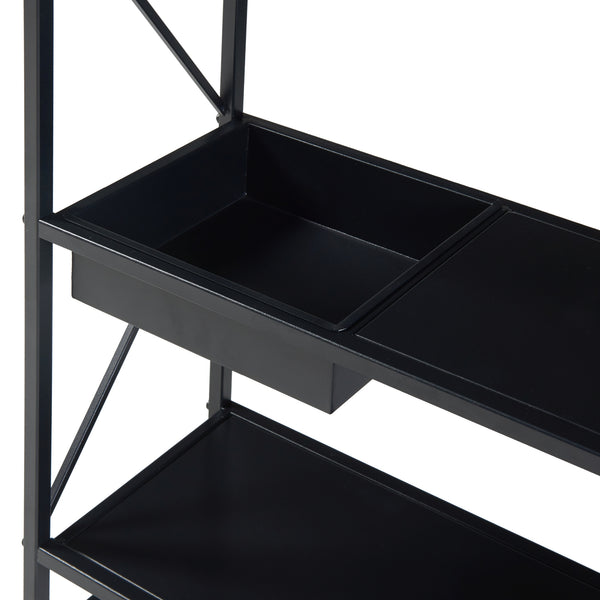 Pflanzenregal Berkelland Metall Schwarz [en.casa]