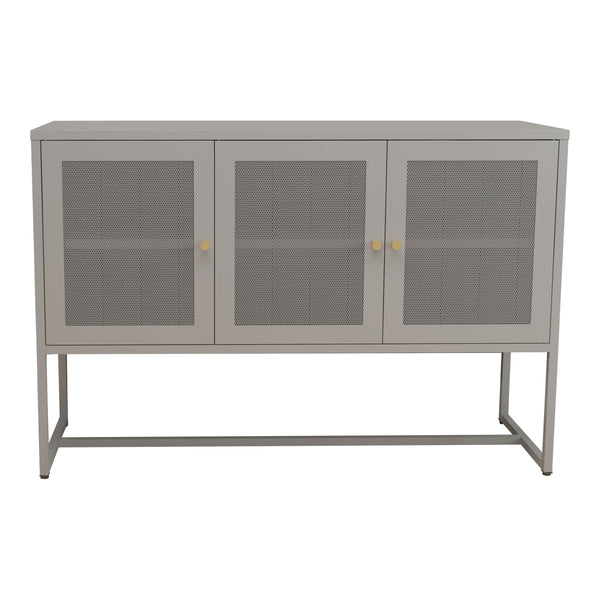 Sideboard Sund mit 3 Türen Stahl Grau [en.casa]