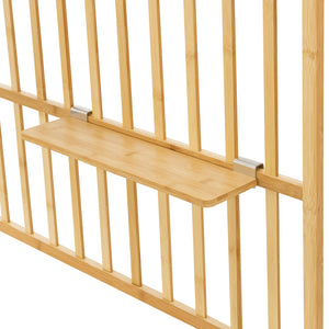 Wandregal Røst 120x80x13cm Bambus [en.casa]