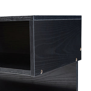 Wandregal Gauldal 57x30x32 cm Schwarz [en.casa]