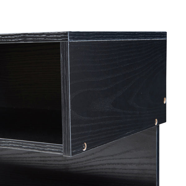 Wandregal Gauldal 57x30x32 cm Schwarz [en.casa]