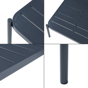 Gartenmöbelset Accettura 3-tlg. Aluminium Grau [casa.pro]