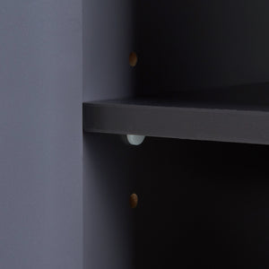 Hochschrank Overath 160x30x30cm Grau [en.casa]