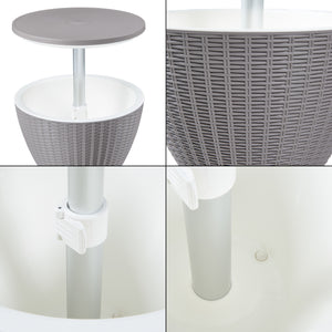 Kühltisch Atessa 58x49 cm Rattanoptik [casa.pro]