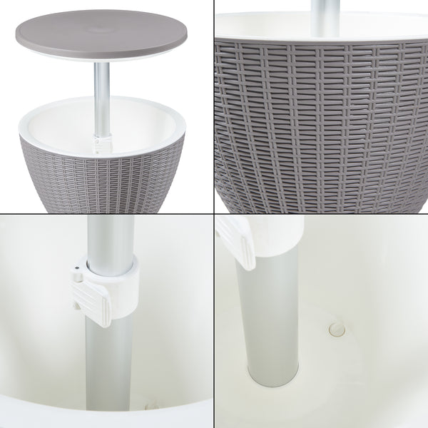 Kühltisch Atessa 58x49 cm Rattanoptik [casa.pro]