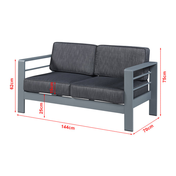 Gartenmöbelset Avise 3-tlg. Aluminium [casa.pro]