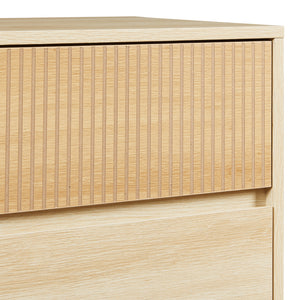 Kommode Landskrona 80x80x40 cm mit 3 Schubladen Eicheoptik [en.casa]