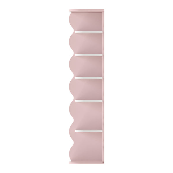 Kinder-Eckregal Vestnes 108x27x27 cm Cotton Candy/Weiß [en.casa]