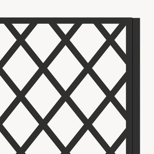 Trennwand Malja mit Blumenkasten Stahl 190x82x38 cm Schwarz [casa.pro]