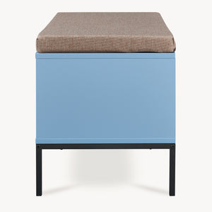 Schuhbank Colwyn 80x40x45 cm Blau [en.casa]