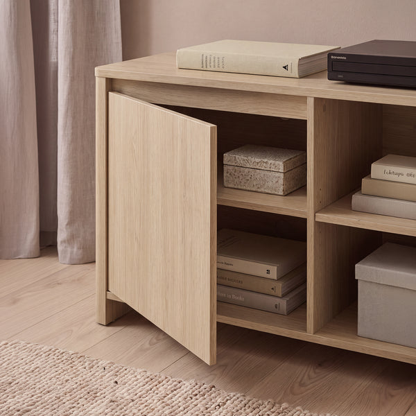 Fernsehschrank Takranmaa 150x40x50 cm Eicheoptik [en.casa]