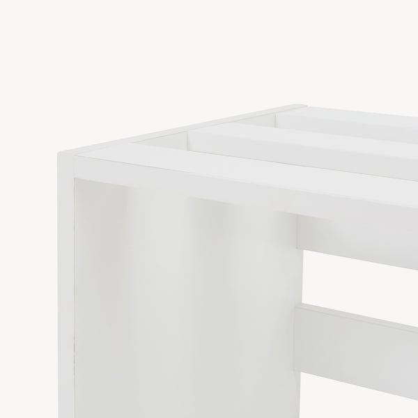 Beistelltisch Rønde 43x64x33 cm Weiß [en.casa]