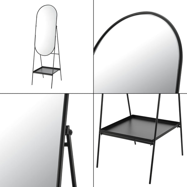 Standspiegel Perano mit Ablage 160 x 46 cm [en.casa]