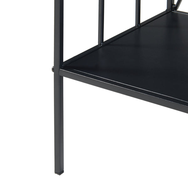 Konsolentisch Baarn 65,5x70x32 cm Schwarz [en.casa]