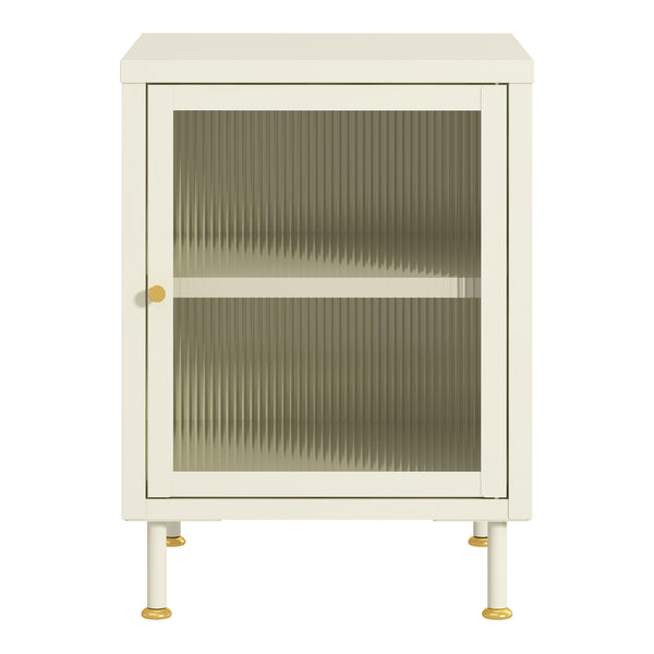 Beistellschrank Lindau 56x40x40 cm Cremeweiß [en.casa]