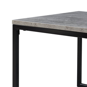 Satztisch Hyllestad 2er Set Schwarz/Betonoptik [en.casa]