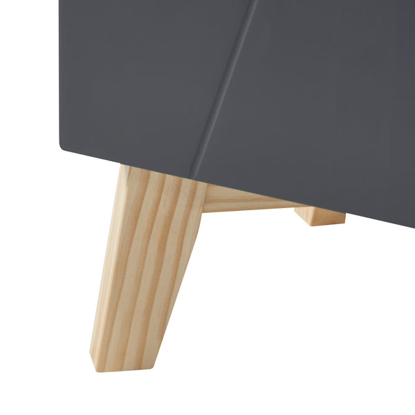 Hochschrank Overath 160x30x30cm Grau [en.casa]