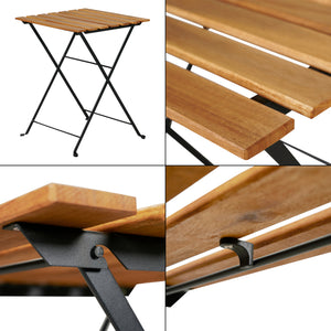 Bistroset Bovino 3-tlg. Akazienholz [casa.pro]