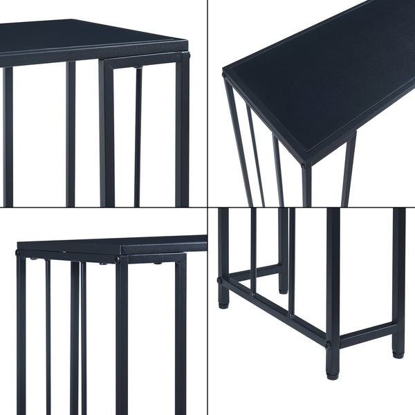 Konsolentisch Ørsta 2er Set Schwarz [en.casa]