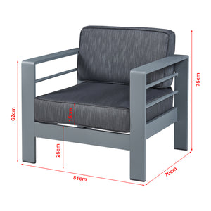 Gartenmöbelset Avise 3-tlg. Aluminium [casa.pro]