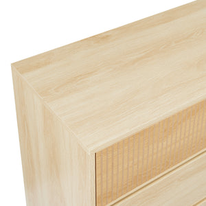 Kommode Landskrona 80x80x40 cm mit 3 Schubladen Eicheoptik [en.casa]