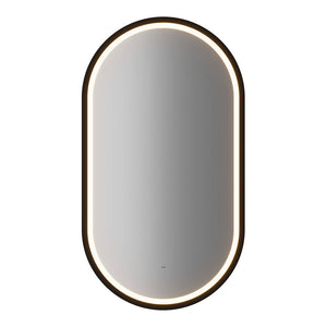 Waschtisch Skelbolu 50x57x39 cm LED-Spiegel Eicheoptik [en.casa]