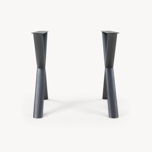 Tischgestell Klixjö 2er-Set Stahl 72x70x10 cm Schwarz [en.casa]