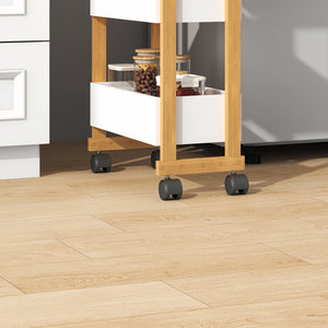 Rollwagen Varulta 80x41x20 cm Natur/Weiß [en.casa]