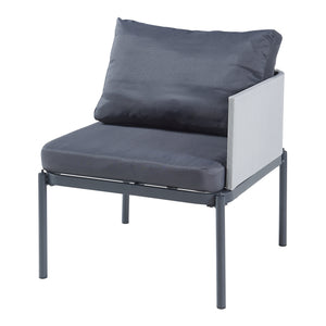 Gartenmöbelset Accettura 3-tlg. Aluminium Grau [casa.pro]