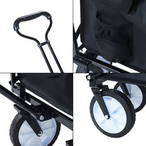 Bollerwagen Stenlille 84x55 cm max. 80kg Schwarz [pro.tec]