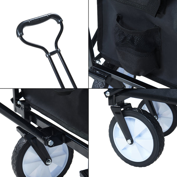 Bollerwagen Stenlille 84x55 cm max. 80kg Schwarz [pro.tec]